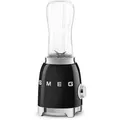 Produktbild: Smeg Standmixer PBF01BLEU 50er Retro Style, mit Trinkflasche, 300 Watt, 600 ml, schwarz