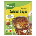 Produktbild: Knorr Feinschmecker Suppe leckere Zwiebelsuppe ohne geschmacksverstärkende Zusatzstoffe und Farbstoffe mit nachhaltig angebauten Zwiebeln 14 x 3 Teller