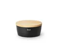 Produktbild: Continenta Brotkasten oval S Schwarz, Keramik, (1-tlg)
