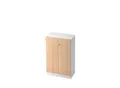 Produktbild: Aktenschrank 3 OH, B 800 x T 420 x H 1270mm, abschließbar, weiß/eiche