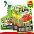 Produktbild: COMPO Set: 1 x BIO Tomaten Spray + 2 x BIO Tomaten- und Gemüse Düngestäbchen