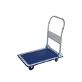 Produktbild: Plattformwagen klappbar mit 150 kg Tragkraft | Transportwagen Plattenwagen | Gummibereifung Anti-Rutschbeschichtung Lenkrollen gummierte Kanten | Transporthilfe für Umzug