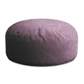 Produktbild: DreamRoots Pouf Hocker Roller 70x70x40cm - Cord Sitzkissen Rund - Wohnzimmer Fußhocker für Sessel und Sofa - Sitz Poof - Fußablage - Runder Hocker