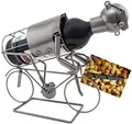 Produktbild: BRUBAKER Weinflaschenhalter Rennradfahrer Flaschenhalter, (inklusive Grußkarte), Metall Skulptur, Wein Geschenk, Weinhalter