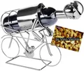 Produktbild: Weinflaschenhalter Rennrad Radfahrer Metall Geschenk Fahrrad Deko BRUBAKER
