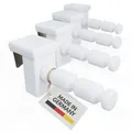 Produktbild: Fensterhaken Distanzhalter 10-27 mm für Fensterdeko ohne Bohren & Weiß 4x