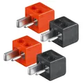 Produktbild: Goobay 4x Mini DIN Lautsprecher Stecker - 2x Rot & 2x Schwarz - Schraubanschluss