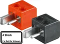 Produktbild: 4x Lautsprecher Stecker Mini DIN Winkel 2x Rot 2x Schwarz schraubbar KFZ 11250