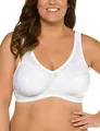 Produktbild: Ulla Popken Damen große Größen Übergrößen Plus Size Entlastungs-BH, ohne Bügel, Spitze weiß 100F 659343209-100F