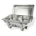 Produktbild: Speisenwärmer 2 Schalen Speisewärmer Warmhaltebehälter Chafing Dish Edelstahl