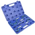 Produktbild: Mikrometer Werkzeug Set, Messbereich 0-100 mm, Messgenauigkeit 0,01 mm, Werkzeugset mit 4 Bügelmessschrauben und Koffer, Stahl - Wiltec