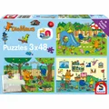 Produktbild: Schmidt Spiele Die Maus Ein Tag mit der Maus Kinderpuzzle Puzzle 3 x 48 Teile