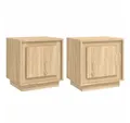 Produktbild: vidaXL Nachttisch Nachttische 2 Stk Sonoma Eiche 44x35x45 cm Holz Nachtkonsole Nachtschr