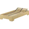 Produktbild: Kastenbett 90x190 stabiles Gästebett mit wählbarem Zubehör V-60.56-09-190Federholzrahmen inkl. - Naturbelassen
