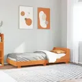 Produktbild: vidaXL Massivholzbett ohne Matratze Wachsbraun 90x190 cm Kiefernholz