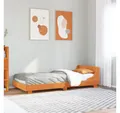 Produktbild: vidaXL Bett, Massivholzbett ohne Matratze Wachsbraun 90x190 cm Kiefernholz