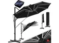 Produktbild: KESSER® Sonnenschirm Ampelschirm SUN Rund XL Ø330 cm Inkl. Abdeckung + Windsicherung 7-Fach Verstellbar Drehbar Neigbar Kippbar Groß 360° Drehbar Gartenschirm mit Kurbel Sonnenschutz UV50+