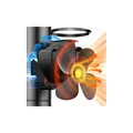 Produktbild: Kaminventilator Magnetisch, Ofenventilator Ohne Strom mit Modifizierter Umlen...