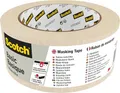 Produktbild: Scotch Abdeckband Basic, 48 mm x 50 m, Beige – Universal-Malerkrepp für Abklebearbeiten, Hochwertiges Kreppband für Malerarbeiten und Dekoration