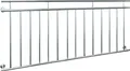 Produktbild: ECD Germany Französischer Balkon, 90x184 cm, mit 14 Füllstäben, glänzend, Balkongeländer aus Edelstahl