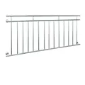Produktbild: ECD Germany Französischer Balkon 90x184 cm mit 14 Füllstäben, Silber glänzend, aus Edelstahl, Balkongeländer Stabgeländer Balkonbrüstung Balkongitter Fenstergeländer Außen Fenstergitter Fensterschutz