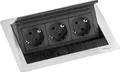Produktbild: EVOline 159370024900 Einbau-Steckdosenleiste 3fach Silber Schutzkontakt 1St.