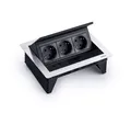 Produktbild: EVOline FlipTop Push 3-fach VDE Steckdosenleiste, versenkbar / Mehrfachsteckd...