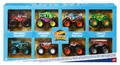 Produktbild: Hot Wheels Monster Trucks, Set aus 8 Die-Cast-Spielzeugtrucks im Maßstab 1:64 mit Hero und bei Fans beliebten Charakteren aus Monster Trucks Live und der YouTube-Serie, JCW76