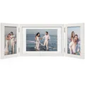 Produktbild: Afuly Bilderrahmen Weiß 3 Bilder für 10x15 und 13x18 cm Fotos Mehrfach Collage Holz Fotorahmen