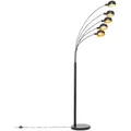 Produktbild: Design-stehlampe Schwarz Mit Gold 5 Lichter - Sixties Marmo