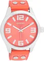 Produktbild: Oozoo Armbanduhr orange rot Leder Timepieces Damen Analog-Quarzuhr UOC1073A