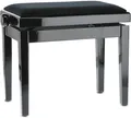 Produktbild: GEWA Pianobank Deluxe Schwarz Hochglanz Klavier Hocker Velours schwarz Bank