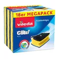 Produktbild: Vileda Glitzi Plus Topfreiniger, Spülschwamm für die Küche, Schwamm mit antibakterieller Wirkung, saugstark, 18er Pack