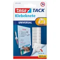 Produktbild: tesa TACK Klebeknete - selbstklebende, formbare Klebepads zum Befestigen leichter Objekte auf festen Oberflächen - weiß, 1 x 80 Stück