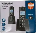 Produktbild: ALCATEL F530 Duo – Schnurloses DECT-Telefon-Set – Großes beleuchtetes Display – Freisprechfunktion – Anrufsperrfunktion – 2 Direktwahltasten – 2 Mobilteile – Schwarz