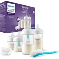 Produktbild: Philips AVENT Babyflaschen mit AirFree Ventil, Geschenkset fr Neugeborene 4 Babyflaschen, ultra soft Schnuller und Flaschenbrste, Babys von 012 Mon... - Transparent
