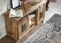 Produktbild: MASSIVMOEBEL24 Sideboard Mango 128x45x70 natur lackiert RAILWAY #102