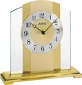 Produktbild: AMS 1119 Tischuhr Quarz golden Metall mit Messing und Glas