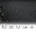 Produktbild: ECD Germany LED Lichtervorhang 2m 240 LEDs Kaltweiß 12 Funktionen Weihnachten Eiszapfen Lichterkette LED Lichterkettenvorhang Vorhang IP44 Innen/Außen