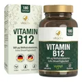 Produktbild: VITACTIV Vitamin B12 Tabletten Hochdosiert - 180 Stk für 180 Tage - Bioaktives Methylcolabamin, Vitamin B12 500µg - Hohe Bioverfügbarkeit, Vegan, kein Magnesiumstearat, Laborgeprüft in Deutschland
