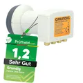 Produktbild: [ Test SEHR GUT, Note 1.2 *] GSS Helios Quad LNB + 8X F-Stecker, mit LTE Abschirmung & Sun Protect UV Schutz, 4Fach HD 4K LNB für 4 Teilnehmer (TV Fernseher, Sat Receiver) LMB LNC für Satelliten