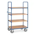 Produktbild: fetra Etagenwagen 8301, Tragkraft 600kg, TPE-Reifen, 1 fester und 3 Einlegeböden