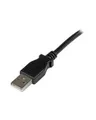 Produktbild: StarTech.com 2m USB 2.0 A to Left Angle B Cable M/M USB-Kabel Type B M bis M 2 m links-gewinkelter Stecker Schwarz (USBAB2ML)