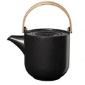 Produktbild: ASA Selection Teekanne mit Holzgriff kuro schwarz 1l Tee Kanne Porzellan Holz