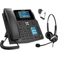 Produktbild: GEQUDIO GX5+ IP Telefon mit Netzteil & Headset - für Fritzbox, Telekom - Freisprechen & 2x Farbdisplays - Anleitung PDF