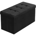 Produktbild: Songmics Sitzbank mit Stauraum 76 cm x 38 cm x 38 cm Schwarz