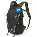 Produktbild: Terra Peak Sportrucksack Active 20, 20L klein mit YKK Reißverschluss Trekkingrucksack mit Hüftgurt schwarz