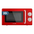 Produktbild: Cecotec Mechanische Mikrowelle Proclean 3010 Retro Red, 20L, 700W, 6 Stufen, Einstellen der Zeit 30 Min Timer, Auftaumodus, Vintage Design Rot, Edelstahl, Innenbeleuchtung, Retro-Design