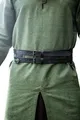 Produktbild: Leonardo Carbone® Unisex Wikinger Leder Doppelgürtel Ubbe - Ledergürtel Herren, Wikinger Kleidung Herren, Gürtel Damen, LARP-Kleidung, Karneval, Cosplay, Hobbit Kostüm - 100% Echtleder Schwarz