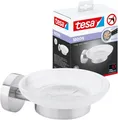 Produktbild: tesa Moon Seifenschale mit Wandhalterung, satiniertem Glas und verchromtem Edels